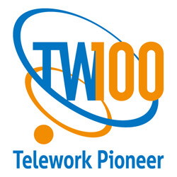 「テレワーク先駆者百選」企業のロゴ