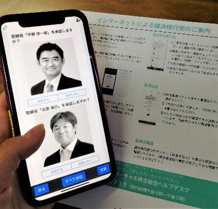 写真：議決権行使の様子