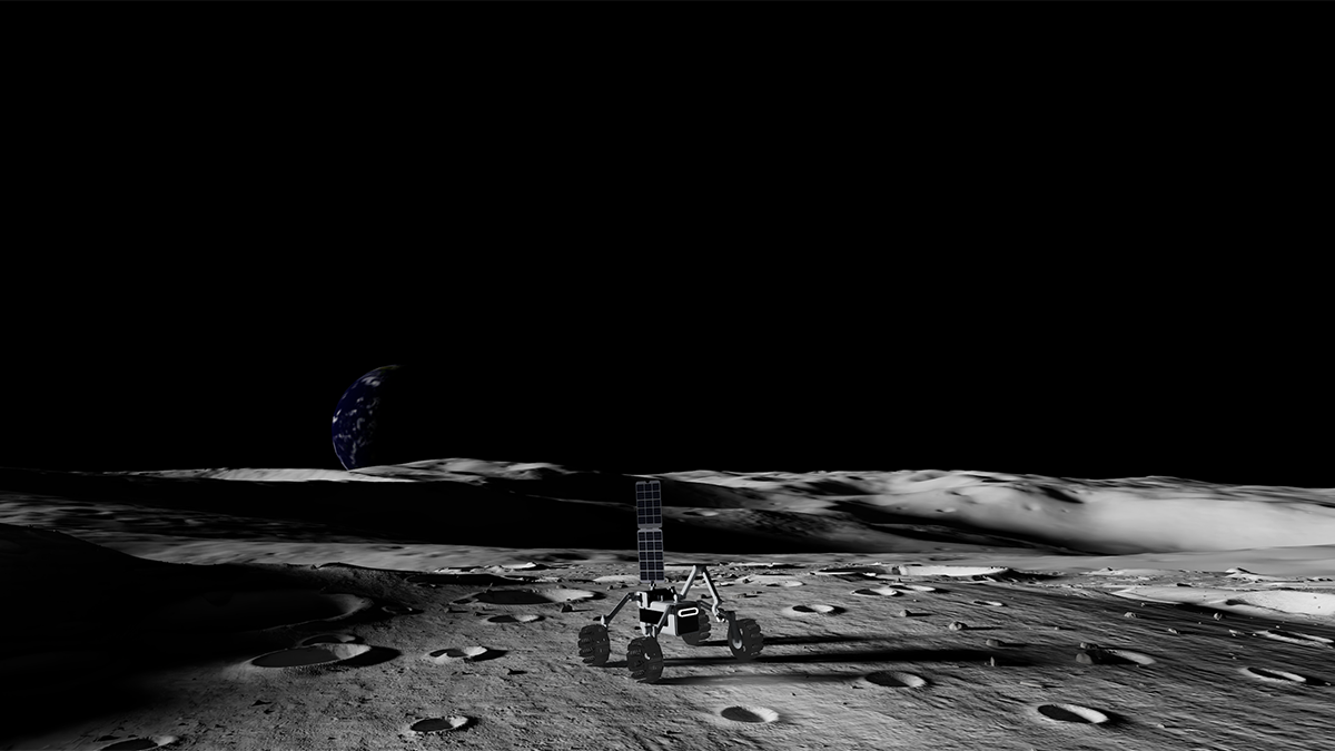 画像：月面環境を再現したArtefactsのシミュレーション